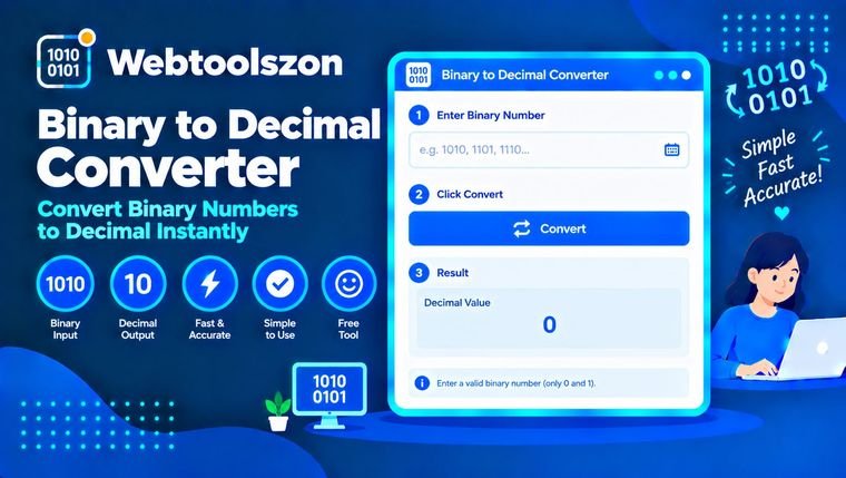 Binary to Decimal Converter — Convert Binary Online