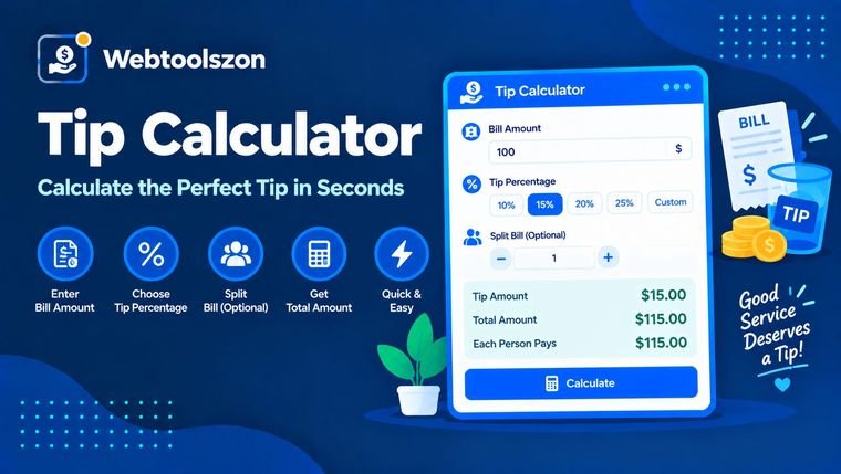 Tip Calculator — Calculate Tip & Split the Bill Online